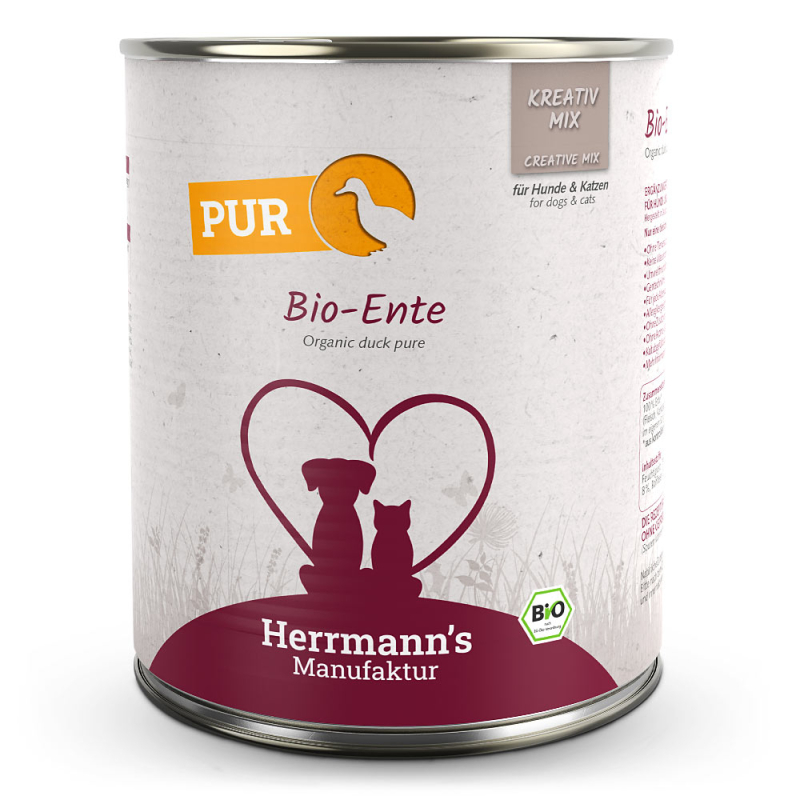 Herrmanns Manufaktur Kreativ-Mix Bio Ente _ Reinfleisch 800g Herrmanns Manufaktur Kreativ-Mix Bio Ente _ Reinfleisch 800g